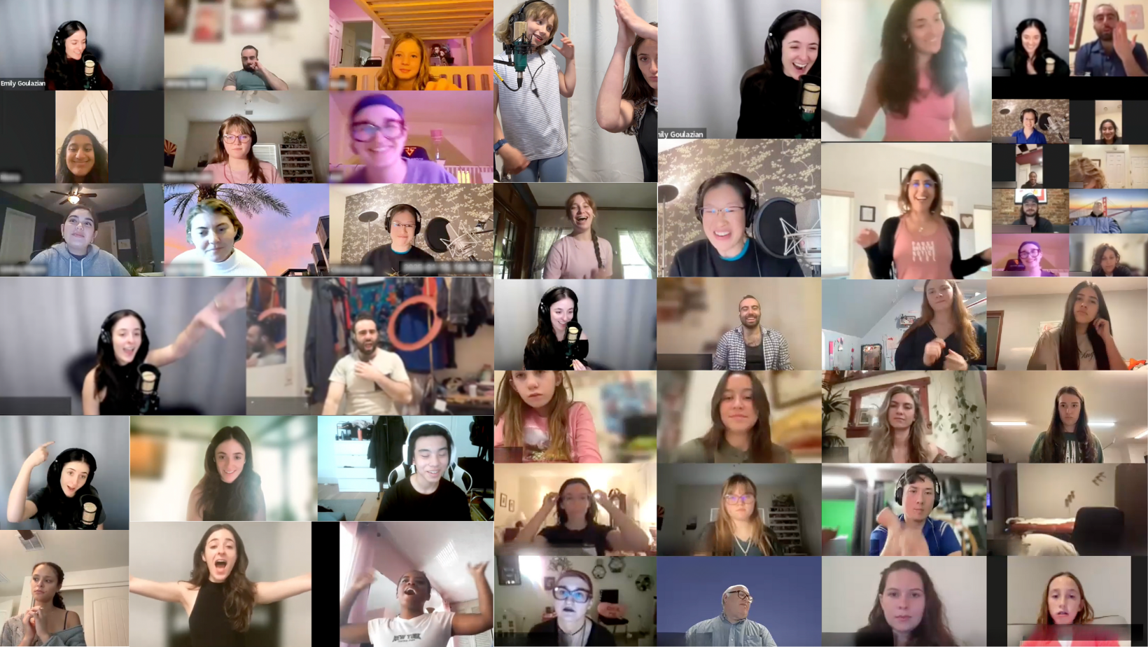 Collage of diverse singers and musicians